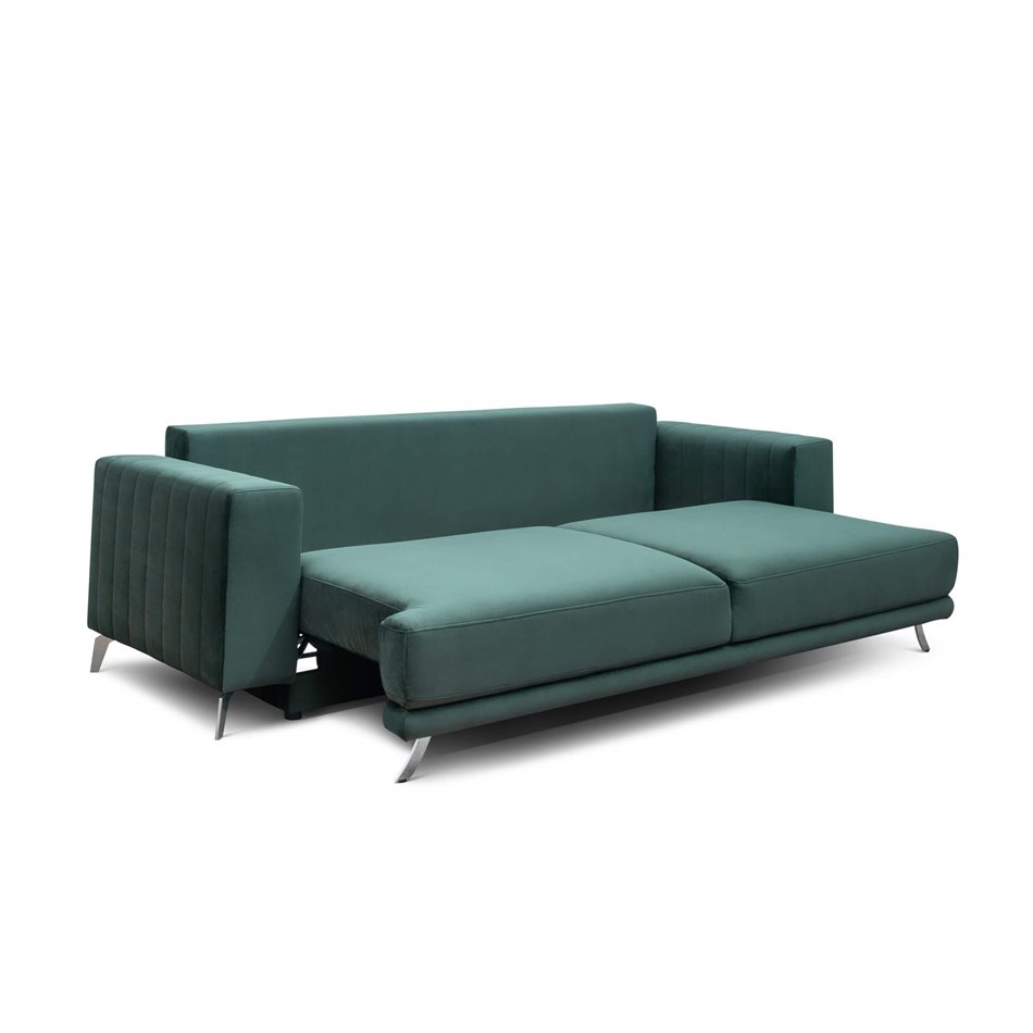 Sofa bed Ellise, Softis 11, black, H90x250x95cm