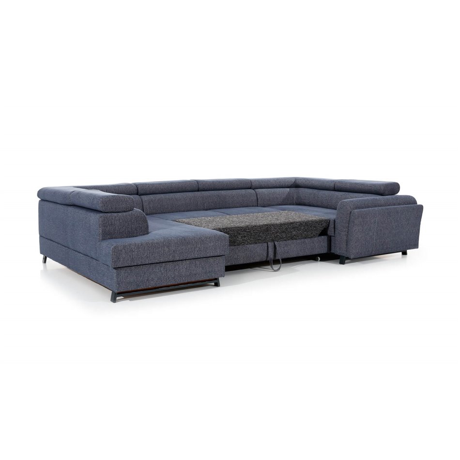 U shape sofa Elscada U Right, Sawana 26, brown, H98x330x200cm