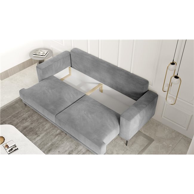 Sofa bed Edalia, Nube 45, yellow, H90x260x95cm