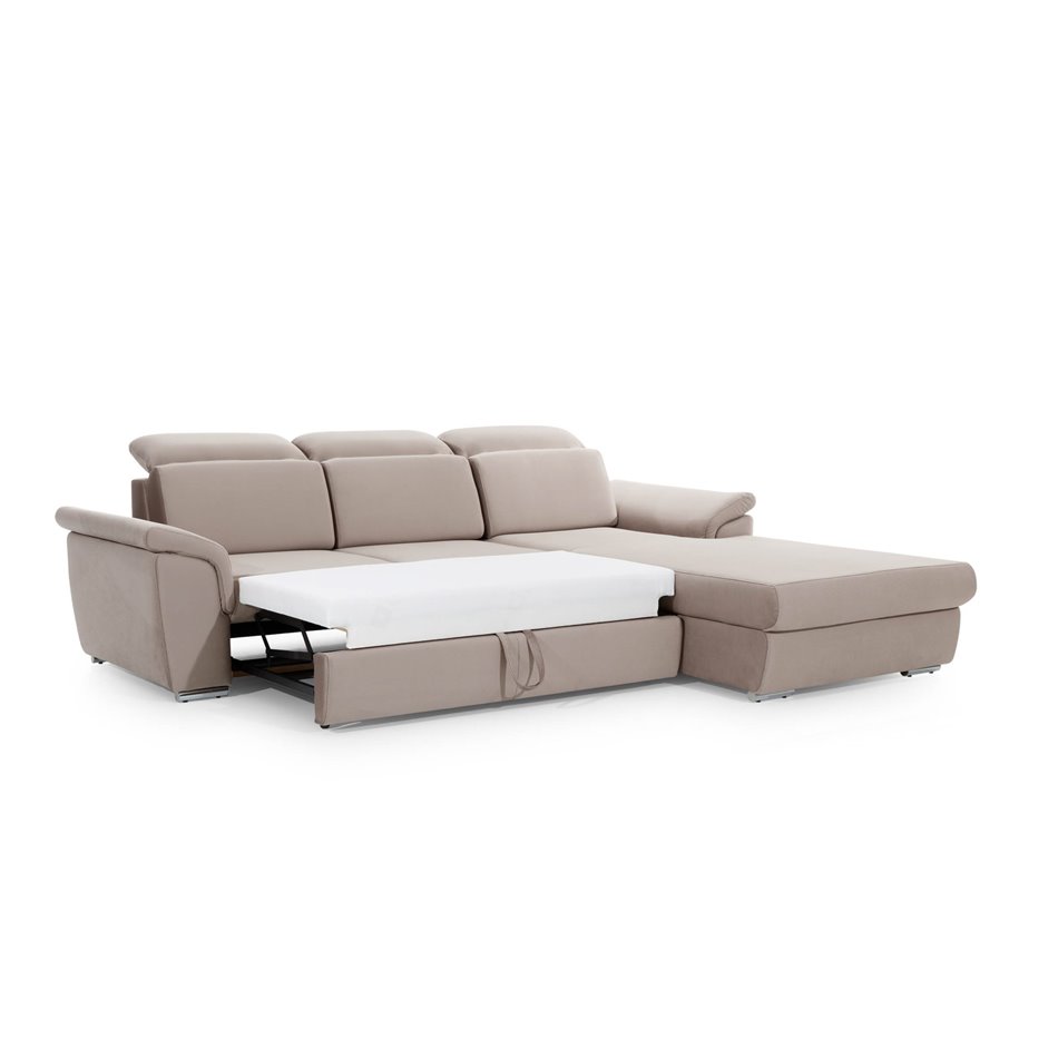 Corner sofa Eltrevisco L, Omega 68, yellow, H100x272x216cm