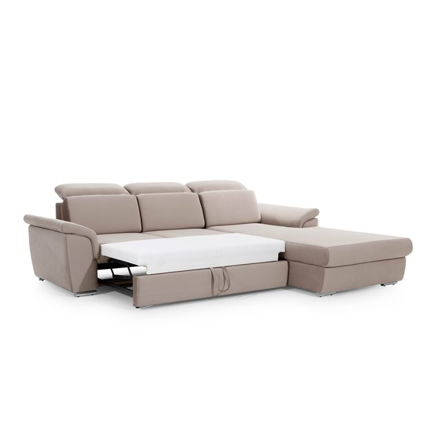 Corner sofa Eltrevisco L, Omega 68, yellow, H100x272x216cm