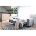 Sofa bed Edalia, Velvetmat 4, gray, H90x260x95cm