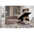 Corner sofa Eltrevisco L, Soft 11, black, H100x272x216cm