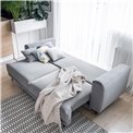 Sofa bed Edalia, Velvetmat 22, brown, H90x260x95cm