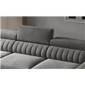 Corner sofa Elgrayson R, Velvetmat 10, black, H98x275x205cm