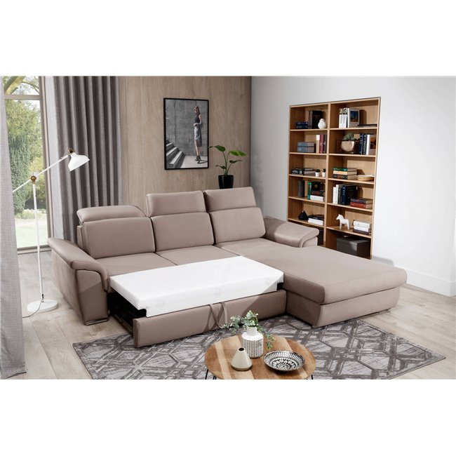 Corner sofa Eltrevisco R, Monolith 63, pink, H100x272x216cm