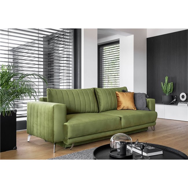 Sofa bed Ellise, Savoi 7, gray, H90x250x95cm