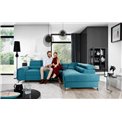 Corner sofa Elaurence L, Sawana 05, gray, H92x278x205cm