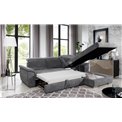 Corner sofa Eltrevisco L, Soft 11, black, H100x272x216cm