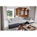 U shape sofa Eletto U Right, Cover 02, beige, H90x202x58cm