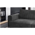 Sofa bed Ellise, Softis 11, black, H90x250x95cm