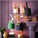 Table lamp Rabbit, golden/white, E14 5W(MAX), 50x17x20cm