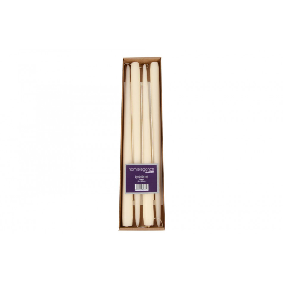 Candle set of 4, Ivory 38cm