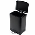 Prügikast Ariane black,  metallist, 6L, 23x22.5x H32.5cm