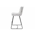 Bar chair Teddy, white, H109x60.5x43cm,seat height 80cm