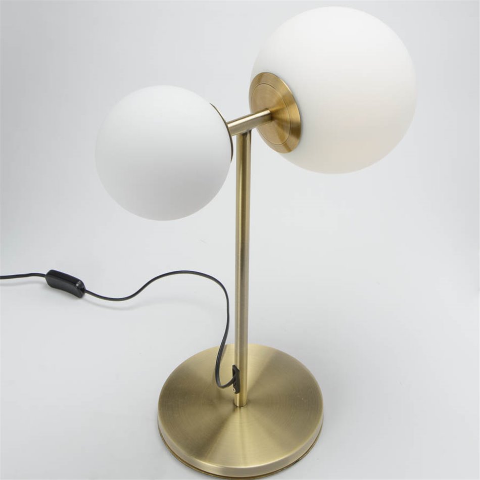 Table lamp Rossi, white/bronze, E14x1, G9x1, 3.5W(MAX), 33x15cm