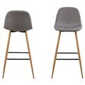 Bar stool Awilma, grey, H101x46.6x51cm, seat h.-73cm