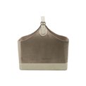 Magazine bag Trianda L, taupe, velvet, 40x24x34cm