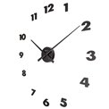 Wall clock Small hands, black, 48x3cm