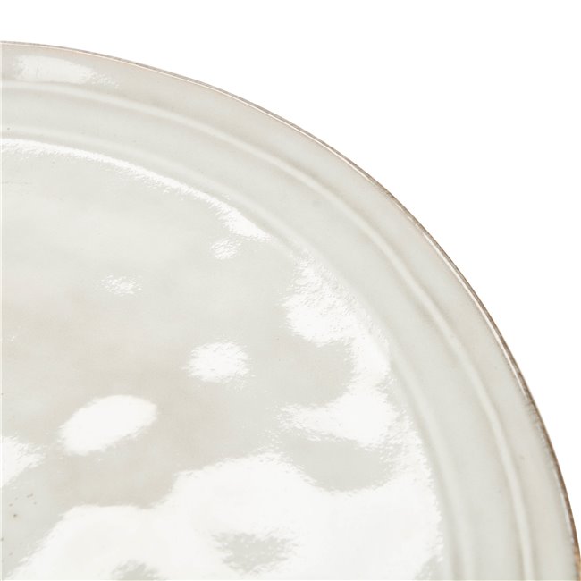 Dinner plate Flower, grey, D26cm