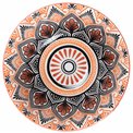 Kauss Mandala, oranž, H7.1cm, D15cm