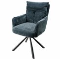 Dinner chair Aringo, dark blue, swivelling 180, 95x63x57cm