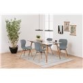 Dining chair Atilde, set of 2 pcs, light grey, H82.5x47x53cm, seat height 46cm