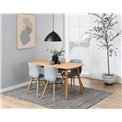 Dining chair Atilde, set of 2 pcs, light grey, H82.5x47x53cm, seat height 46cm