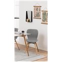 Dining chair Atilde, set of 2 pcs, light grey, H82.5x47x53cm, seat height 46cm