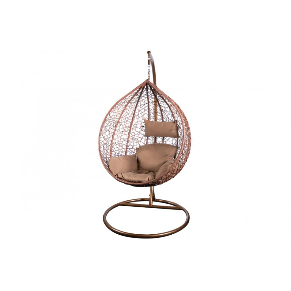 Hanging chair Eden-2, brown,  H195 D105cm