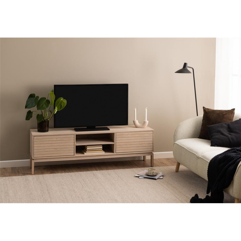 TV unit Alinley, oak veneer, H50x160x40cm