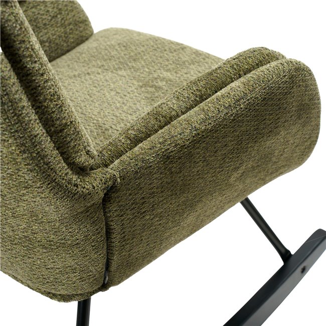 Rocking chair Amelia, green, 107x95x66cm, seat high 48cm