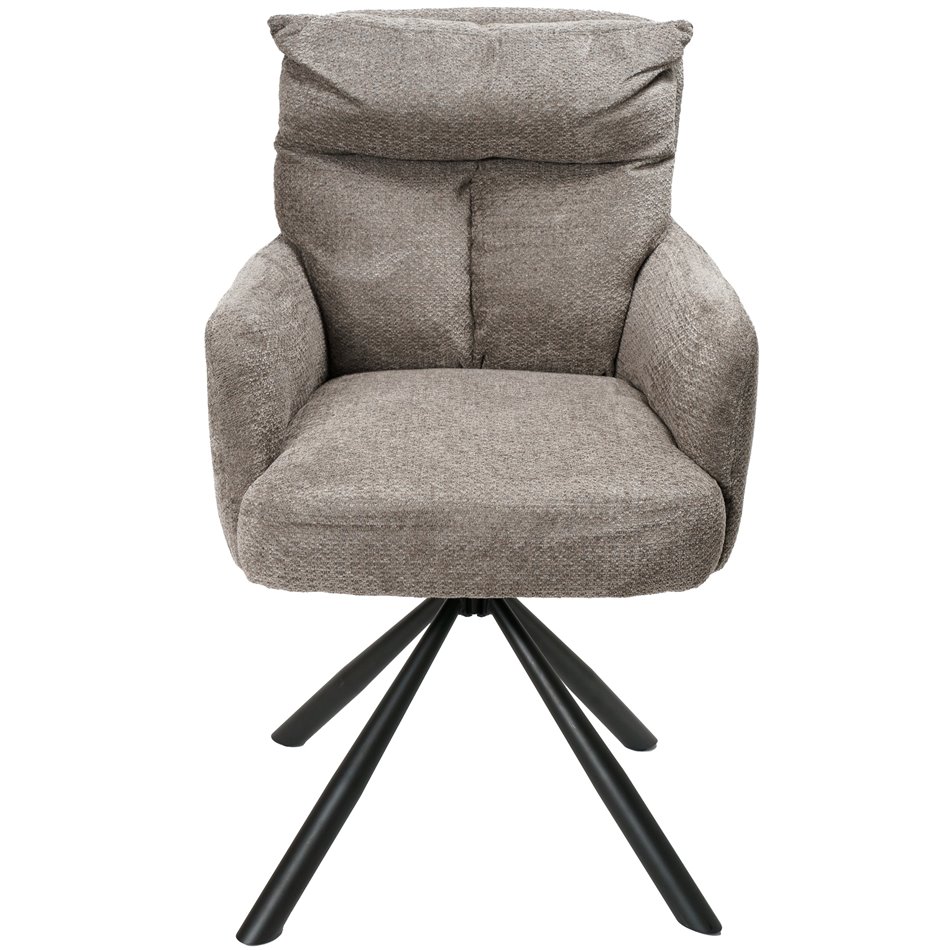 Dinner chair Arringo, grey, swivelling 180, 95x63x57cm