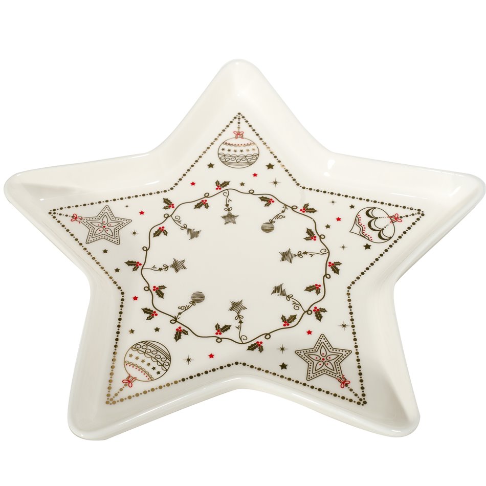 Dish Christmas Lights, porcelain, D19.5cm