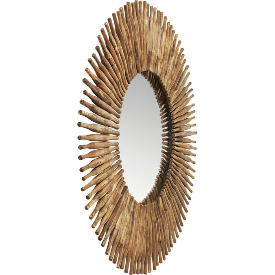 Mirror Sunlight, wood, D120cm