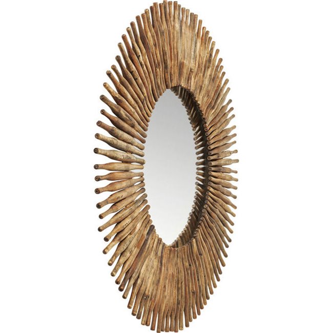 Mirror Sunlight, wood, D120cm