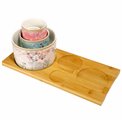 Appetizer set Jardin de Reves, bamboo/porcelain, 29x13cm