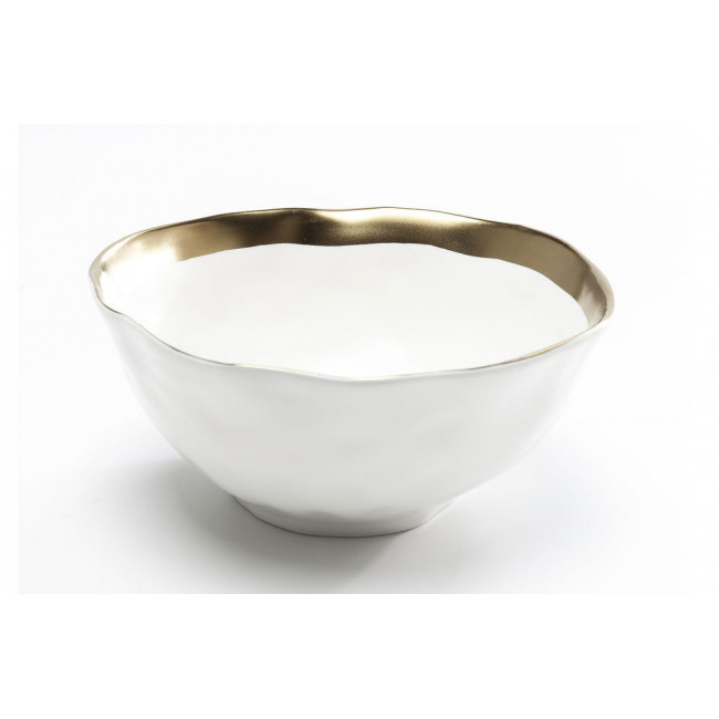 Cereal bowl Bell, white/golden color, D15cm