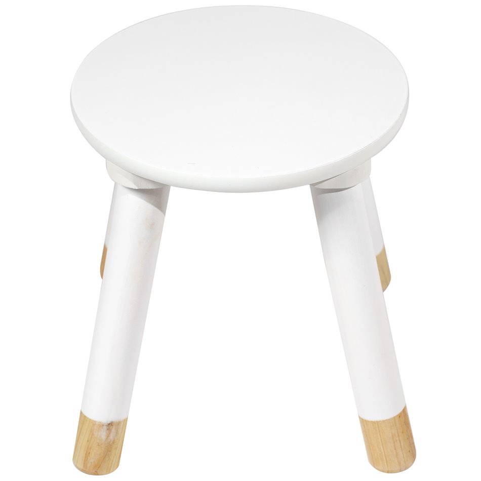 Stool Sweet, white, H26.5cm, D33cm, D24cm