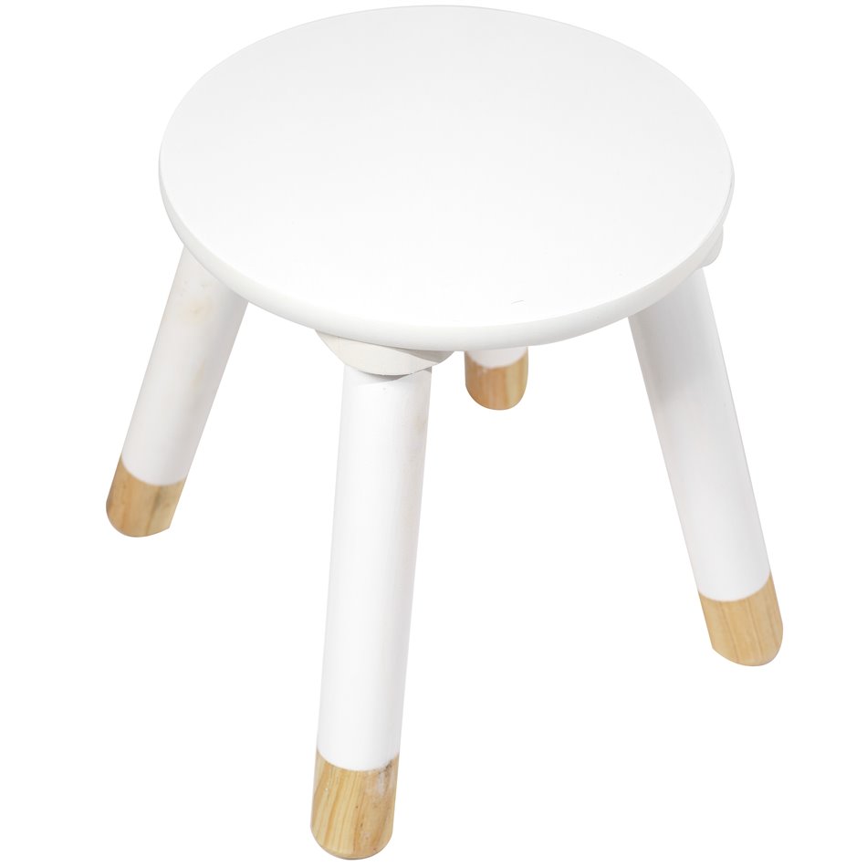 Stool Sweet, white, H26.5cm, D33cm, D24cm