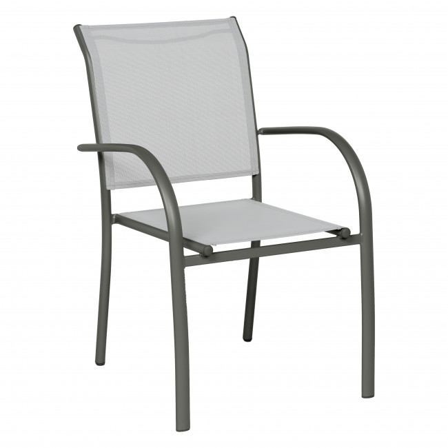 Chair Lapiazza, pebble/grey color, H88x65x56cm