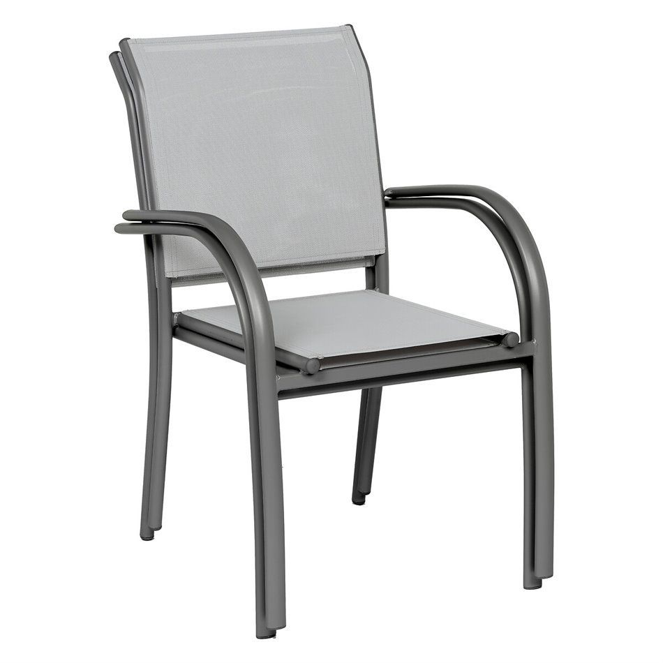 Chair Lapiazza, pebble/grey color, H88x65x56cm