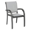 Chair Lapiazza, pebble/grey color, H88x65x56cm