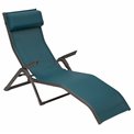 Sun lounger Ladecima, folding, teal color, H90x64x142cm