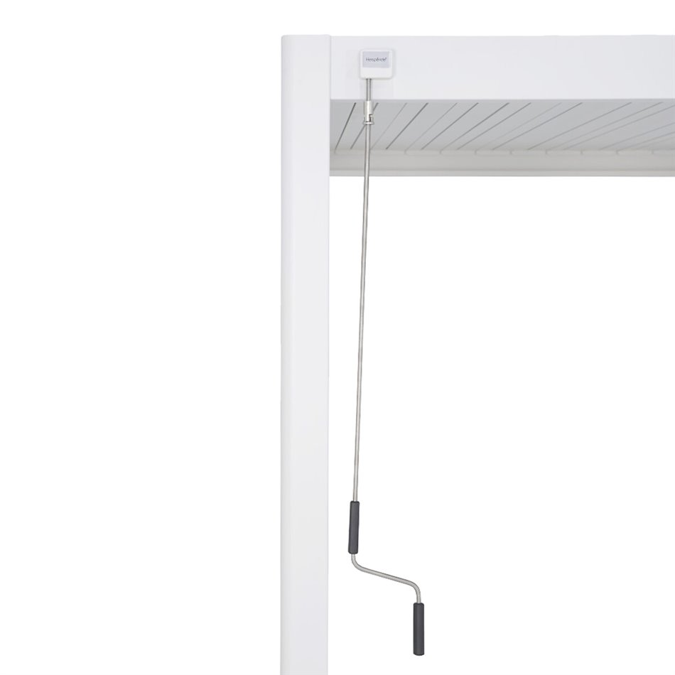 Pergola Laevora 6 x 3.6m, white color, aluminium, H250x360x600cm