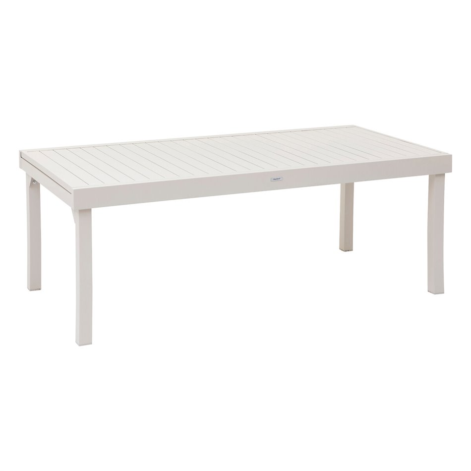 Table Lapiazza, 12-seater extendable, clay color, aluminium/plastic, H75,5x100x200-320cm