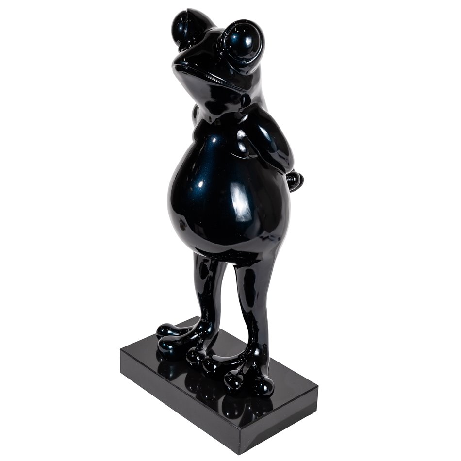 Deco figurine Frog, black, 68x32x30cm