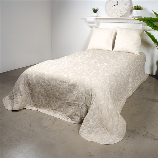 Bed cover Sete, beige, 220x260cm