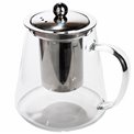 Teapot Bec, glass, steel, 800ml, H14x15.5x11.5cm