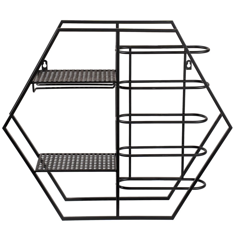 Veiniriiul Level, must, metallist, 52x60x13cm